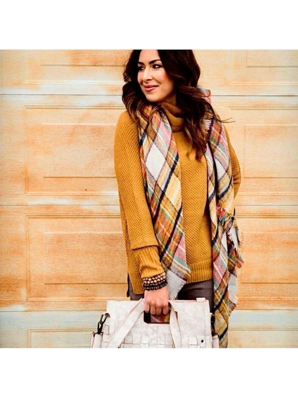 SCARF BLANKET! Plaid Blanket Wrap Scarf
